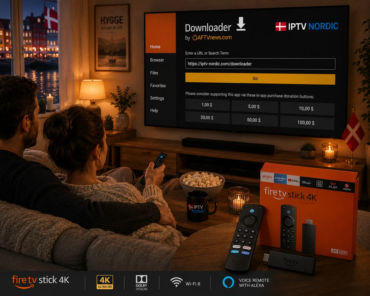 IPTV streaming-stick - streaming-enhed 4K Max streaming IPTV-app til Android TV live sport