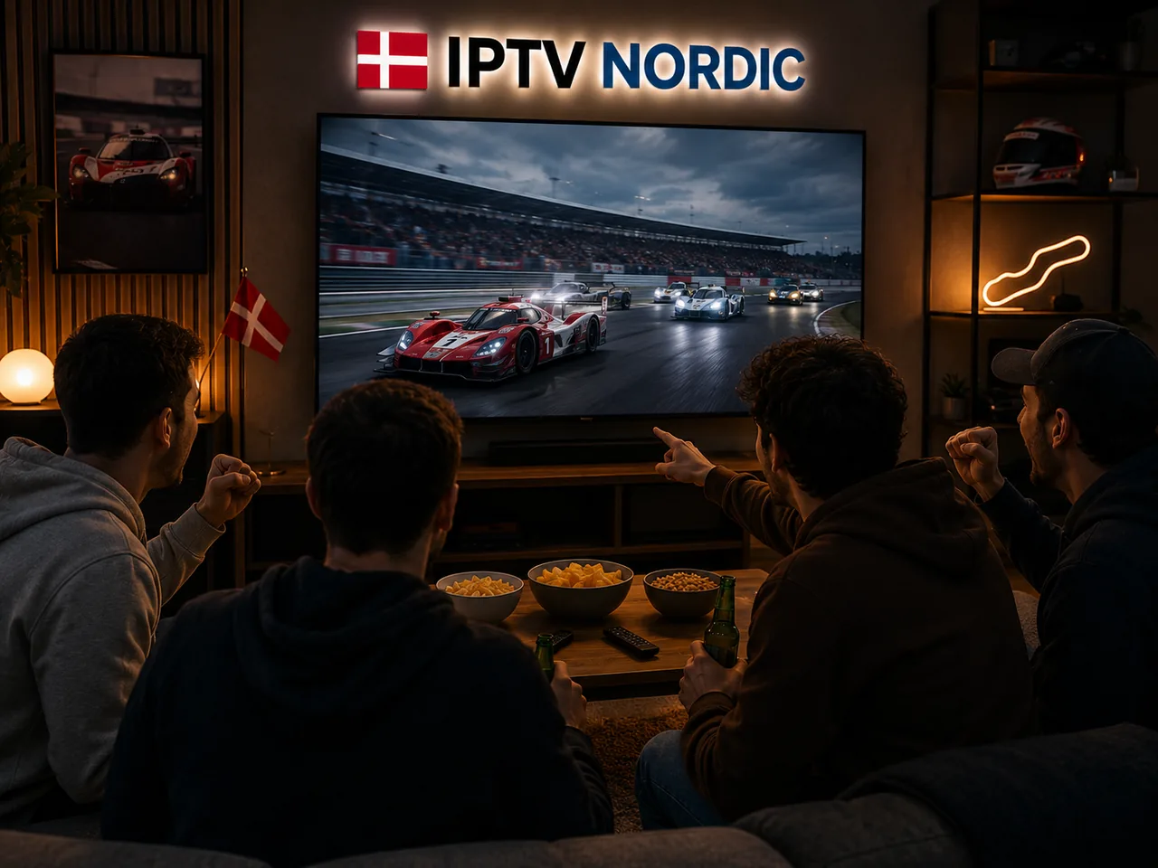 IPTV Nordic motorsport og racerløb på stort tv